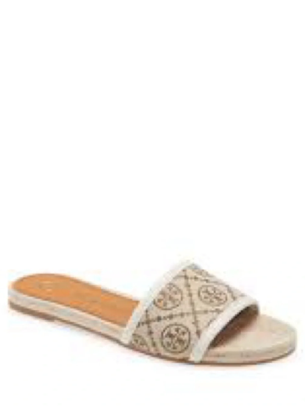 Tory Burch Women's T Monogram Espadrille Slide Natural Beige Size 7